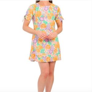 Faithfull the Brand Daphne Mini Dress in Orange Floral